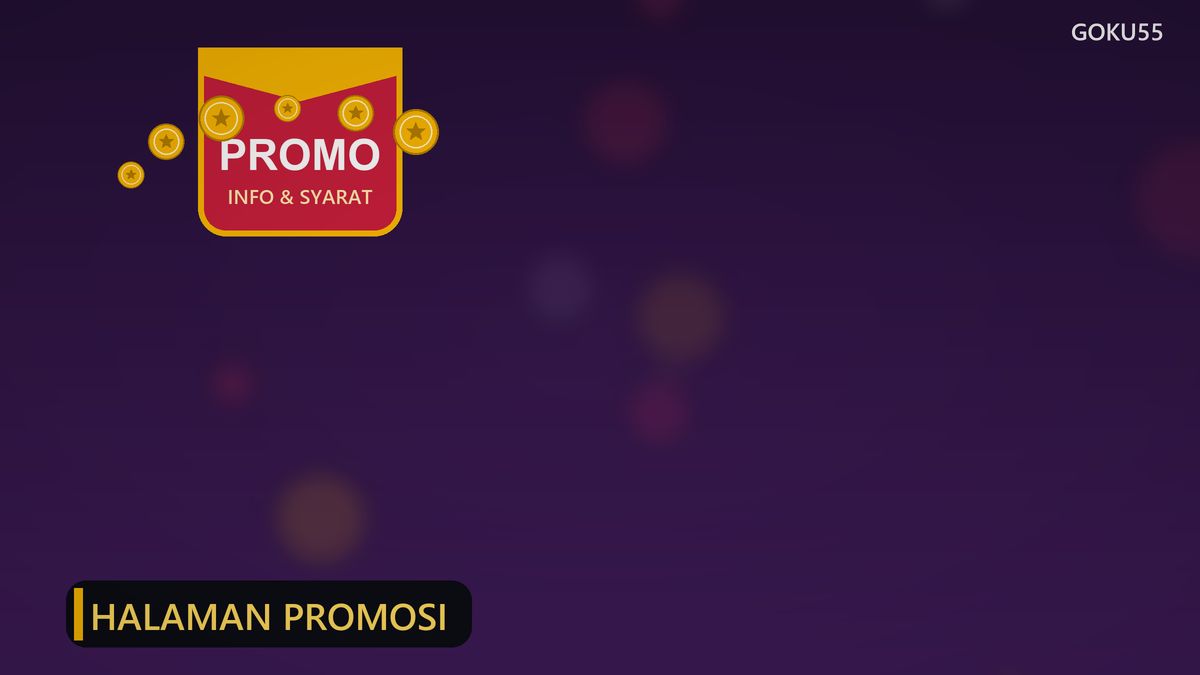 Ilustrasi tiket promo emas dengan hujan koin di latar ungu gelap